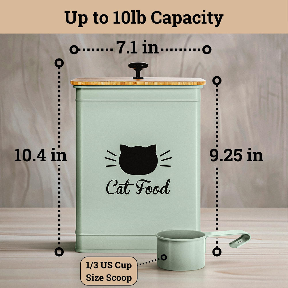HB Design Co decorative cat food bin adds style and organized storage