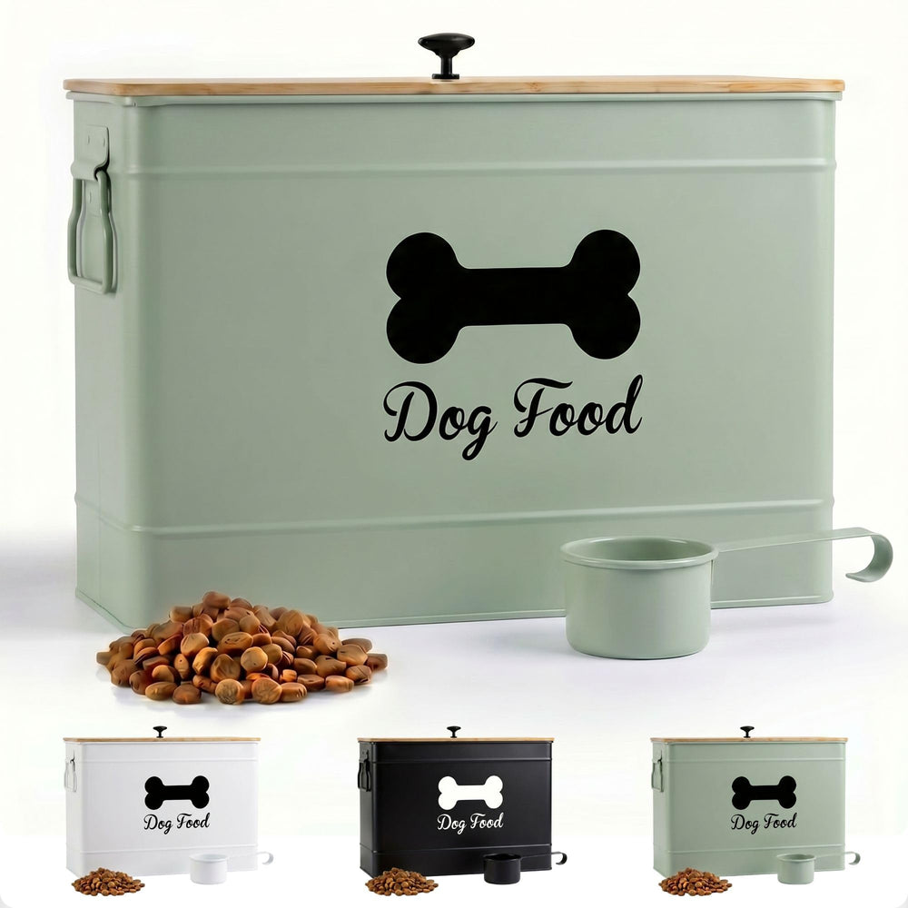 HB Design Co dog food container with airtight lid to keep kibble fresh and secure.