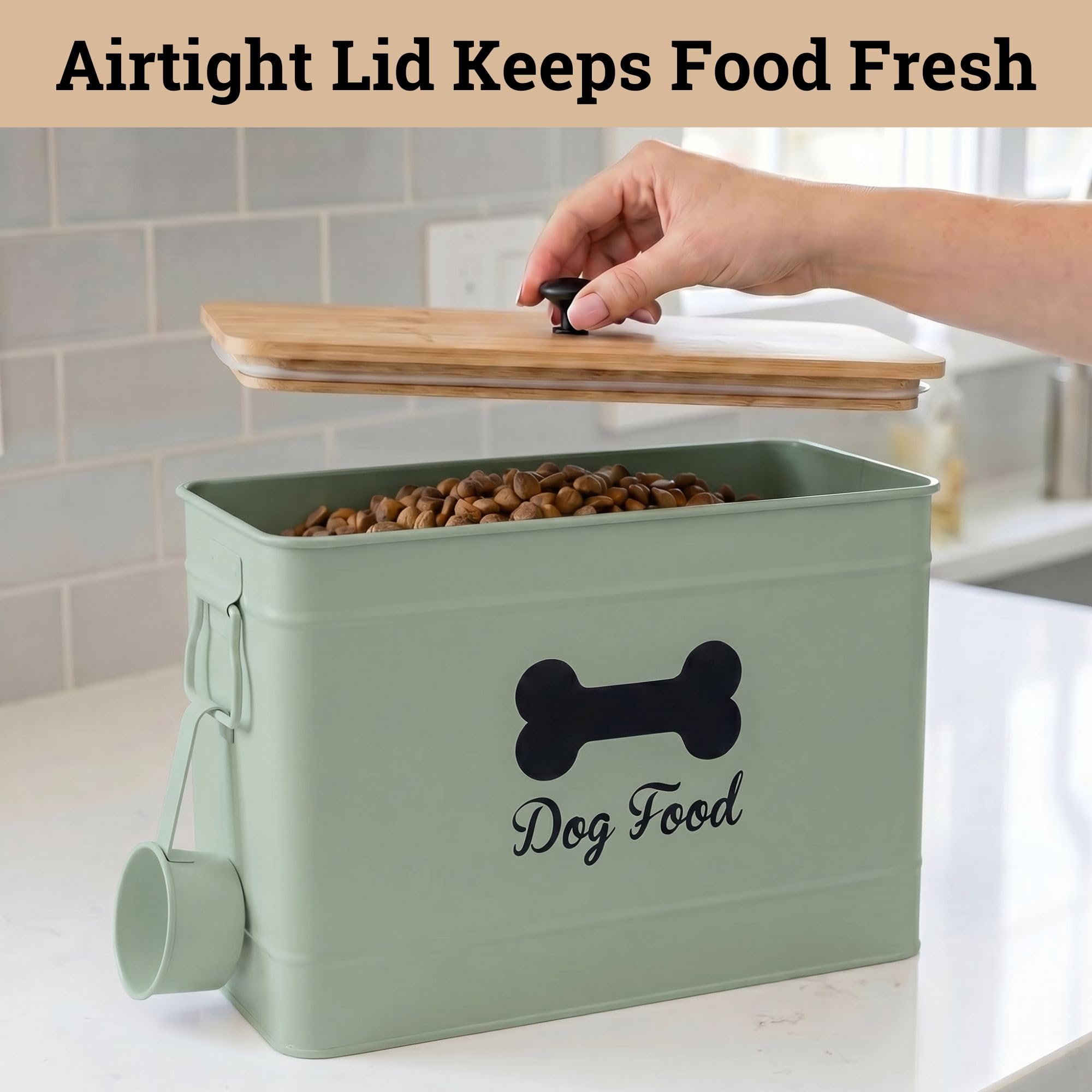 HB Design Co metal scoop included for easy measuring and serving.