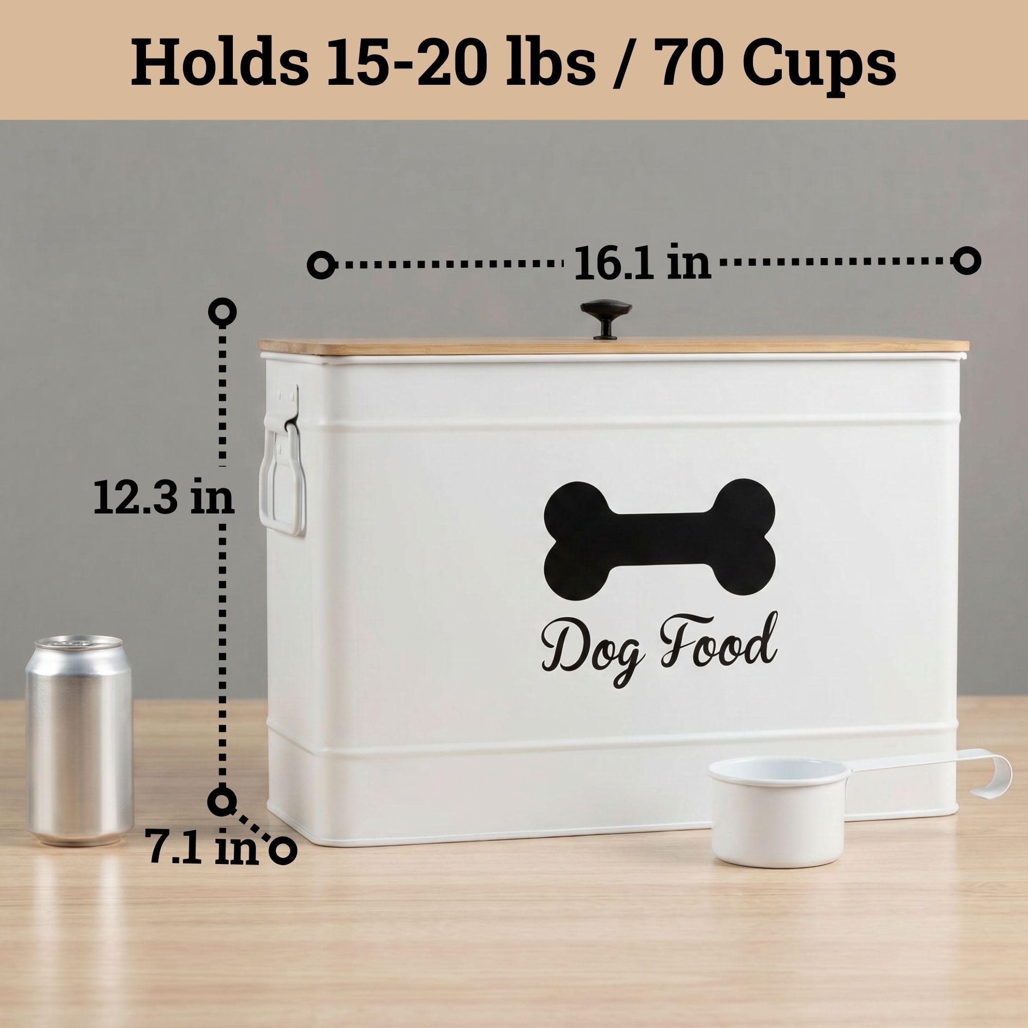 HB Design Co. wide opening for quick scooping.