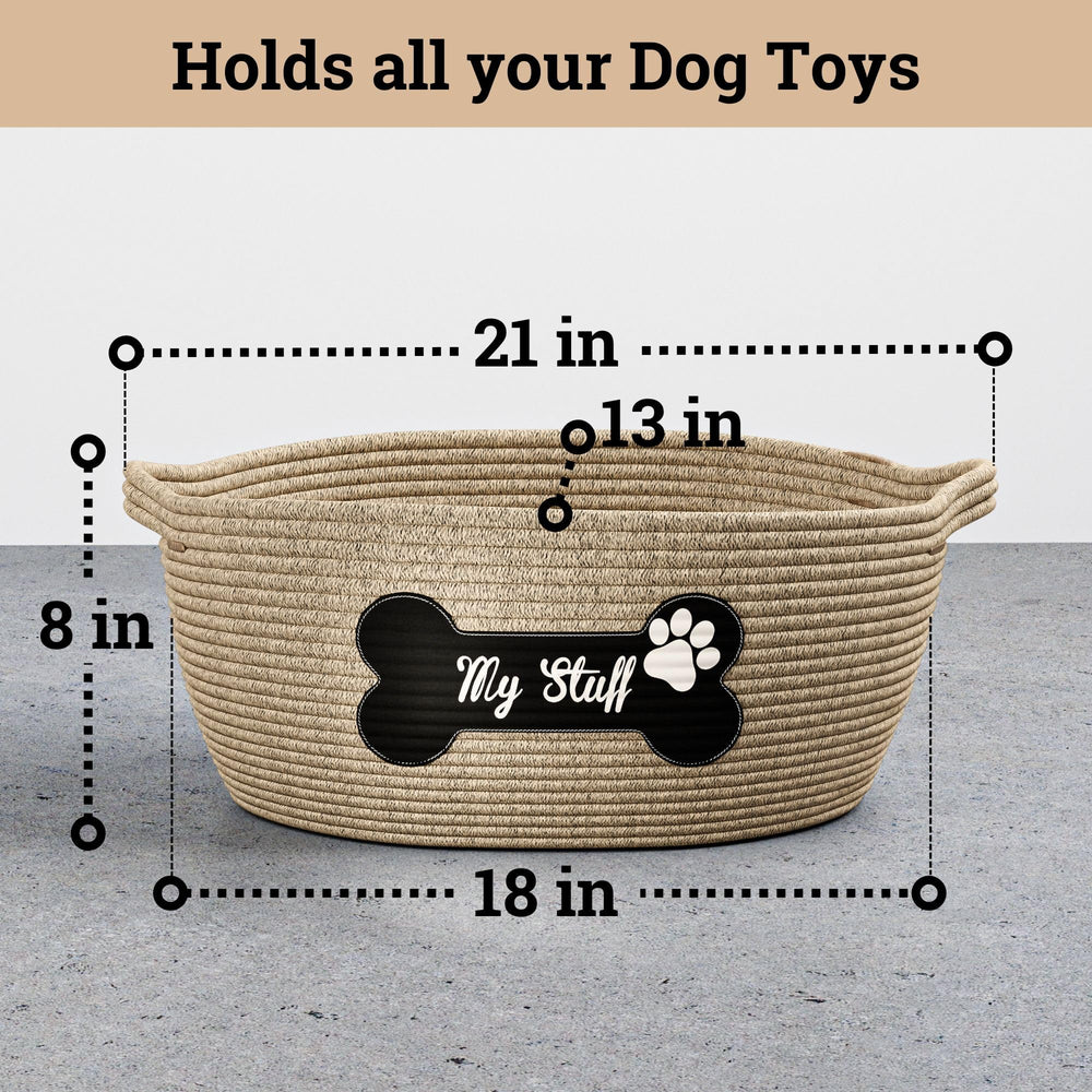 HB Design Co dog toy box blends into living rooms with decorative storage.