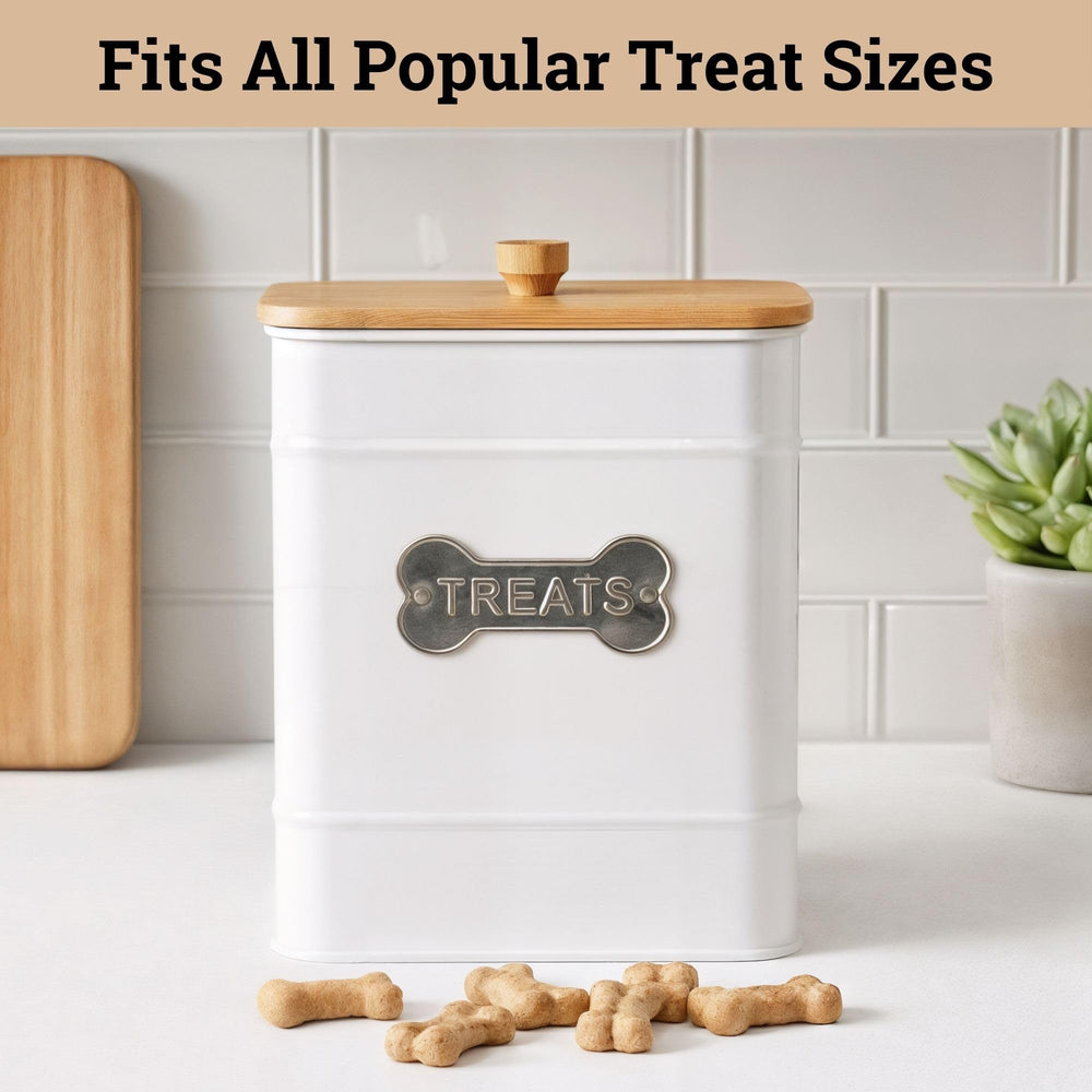 HB Design Co. 12-cup capacity stores ample treats for multiple pets.
