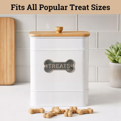 HB Design Co. 12-cup capacity stores ample treats for multiple pets.