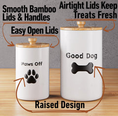 HB Design Co dog treat container 7x4 inch sturdy ceramic for daily use