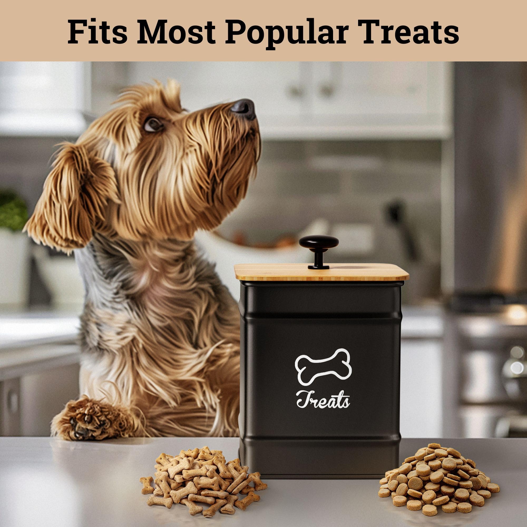 HB Design Co. bamboo lid close-up preserving moisture for treats.