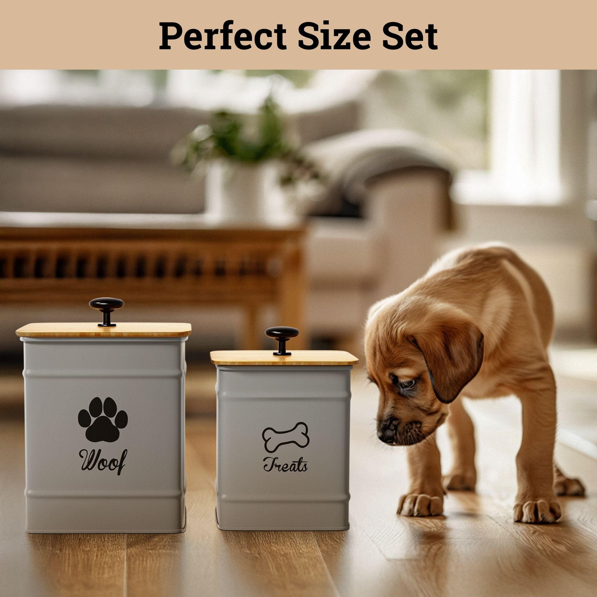 HB Design Co easy-open lid with matte handle offers quick treat access.
