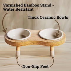 HB Design Co tilted 15-degree bowls angle for comfortable mealtime posture