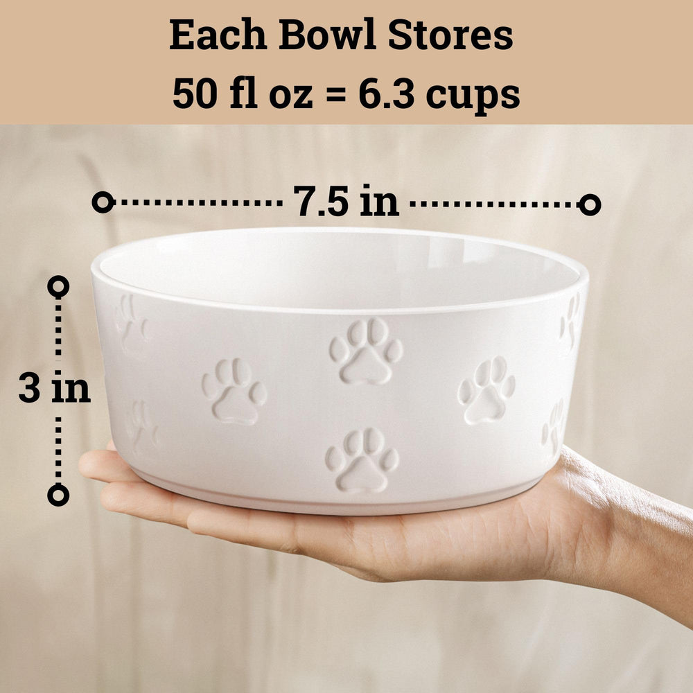 HB Design Co large dog bowls showing 6-cup capacity for meals