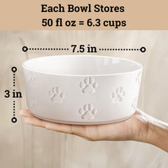 HB Design Co large dog bowls showing 6-cup capacity for meals