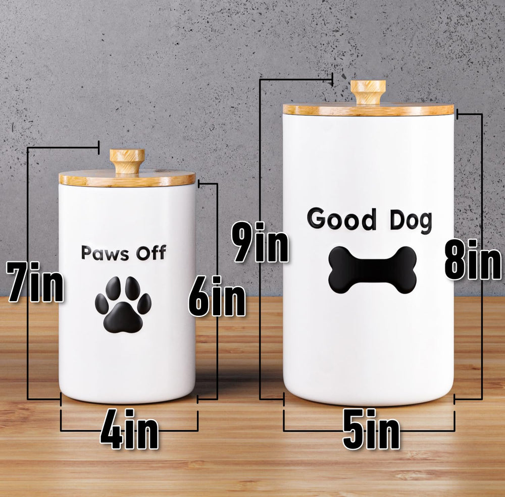 HB Design Co pet treat canister on counter ready for daily use