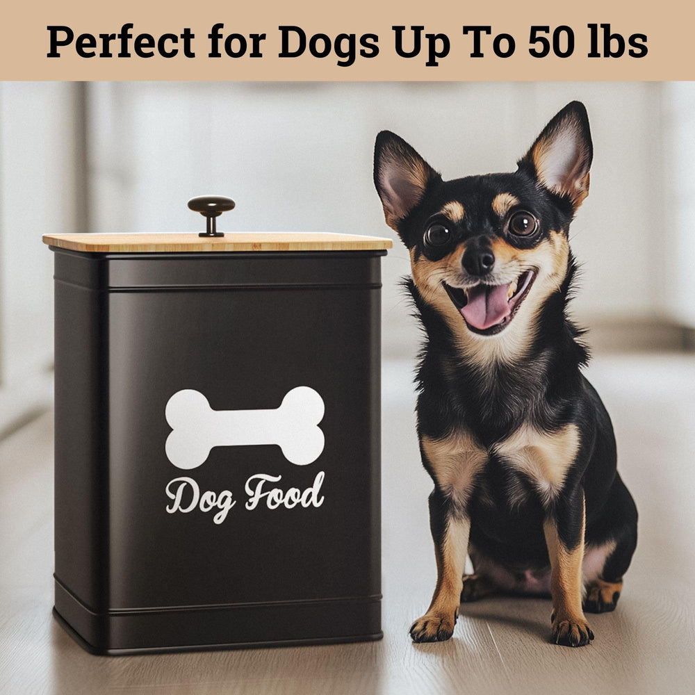 HB Design Co. matching treat container complements kibble storage.