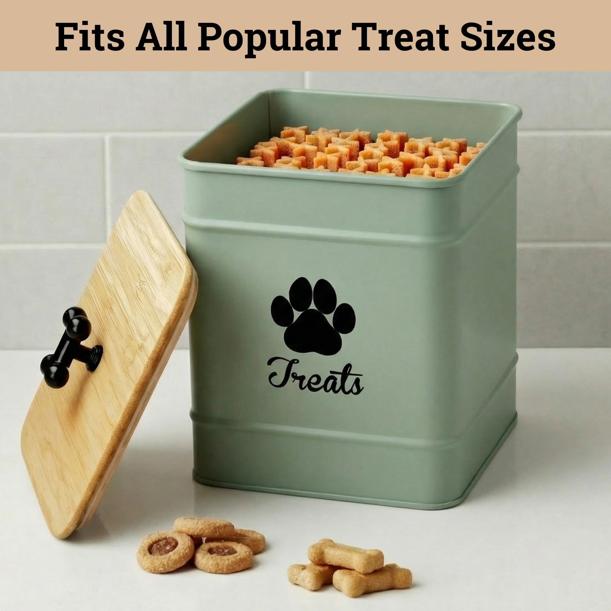 HB Design Co wide-opening jar ideal for hard and soft treats alike.