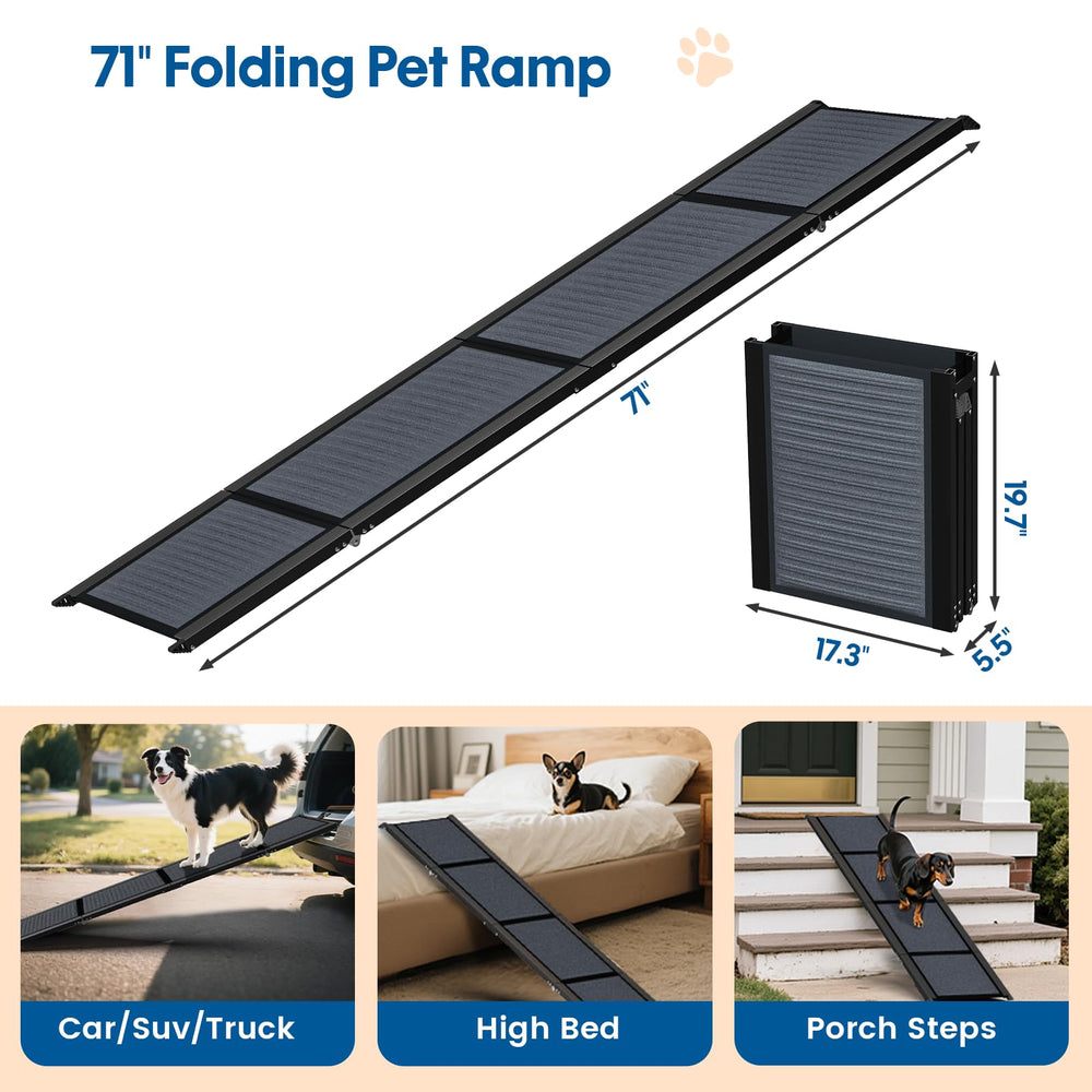 HBTower folding quad-ramp shown compact for storage