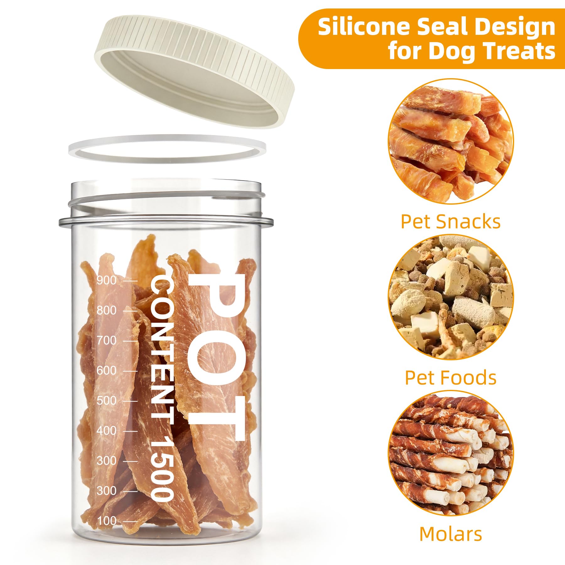 Hbazzor multi-compartment storage for dog supplies and pantry items.