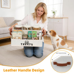 Hbazzor reinforced PU leather handles for easy carrying.