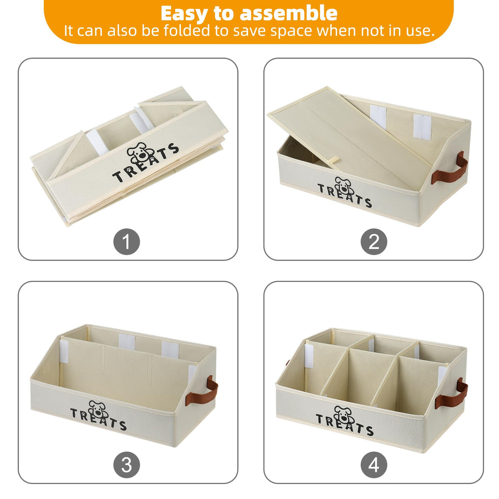 Hbazzor countertop setup helps keep pet supplies organized.