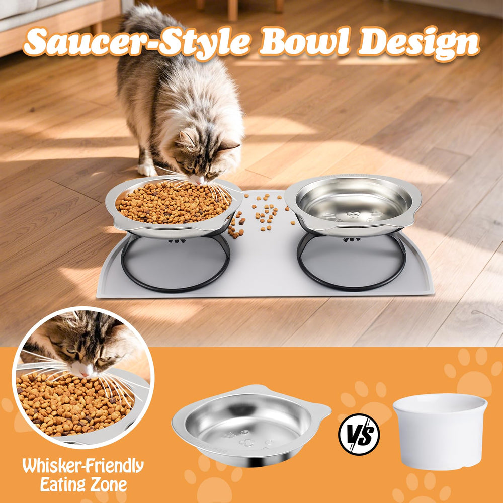 HBGmao-hao non-slip mat and stand keep bowls steady during meals.