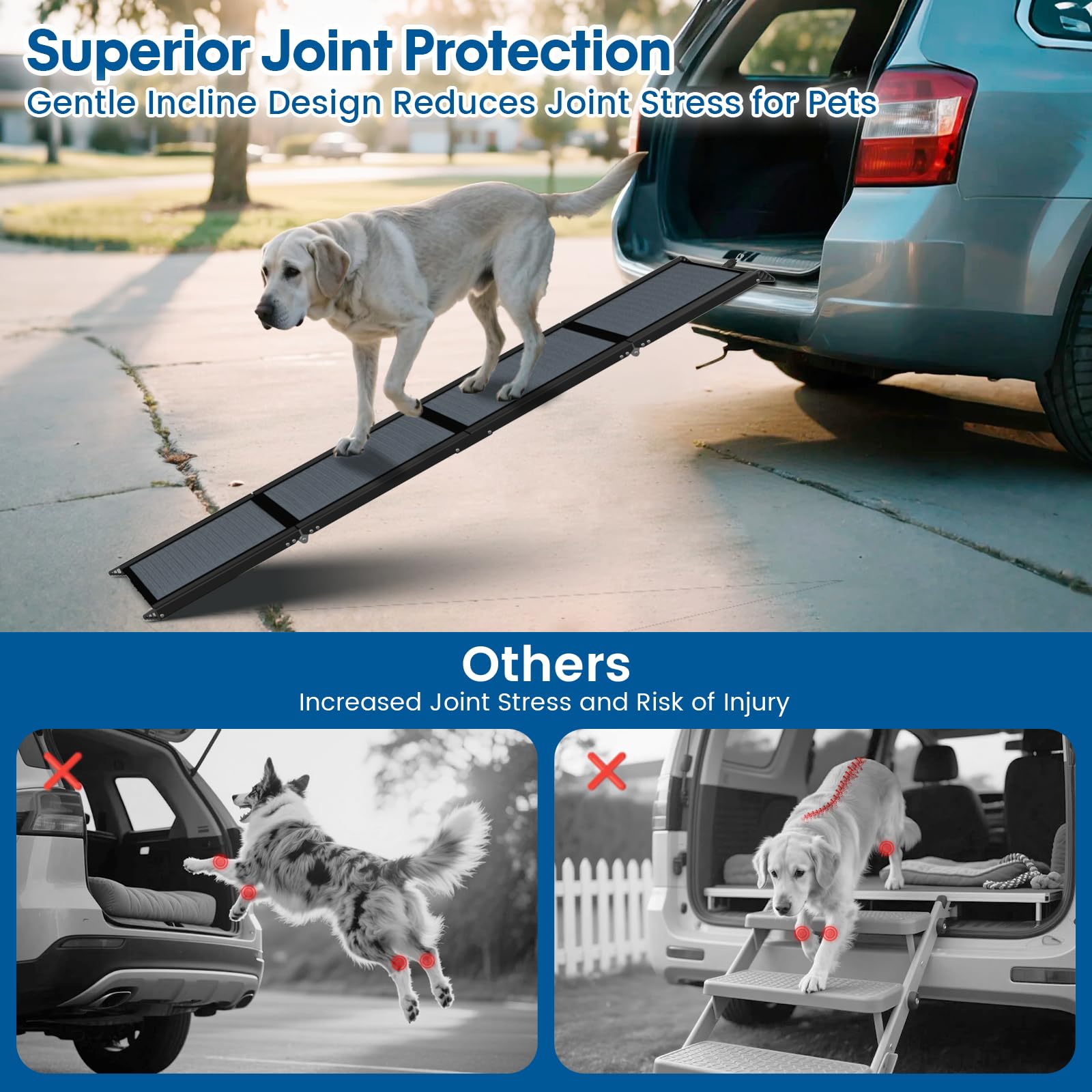 HBTower aluminum frame with reinforced crossbars for stability.