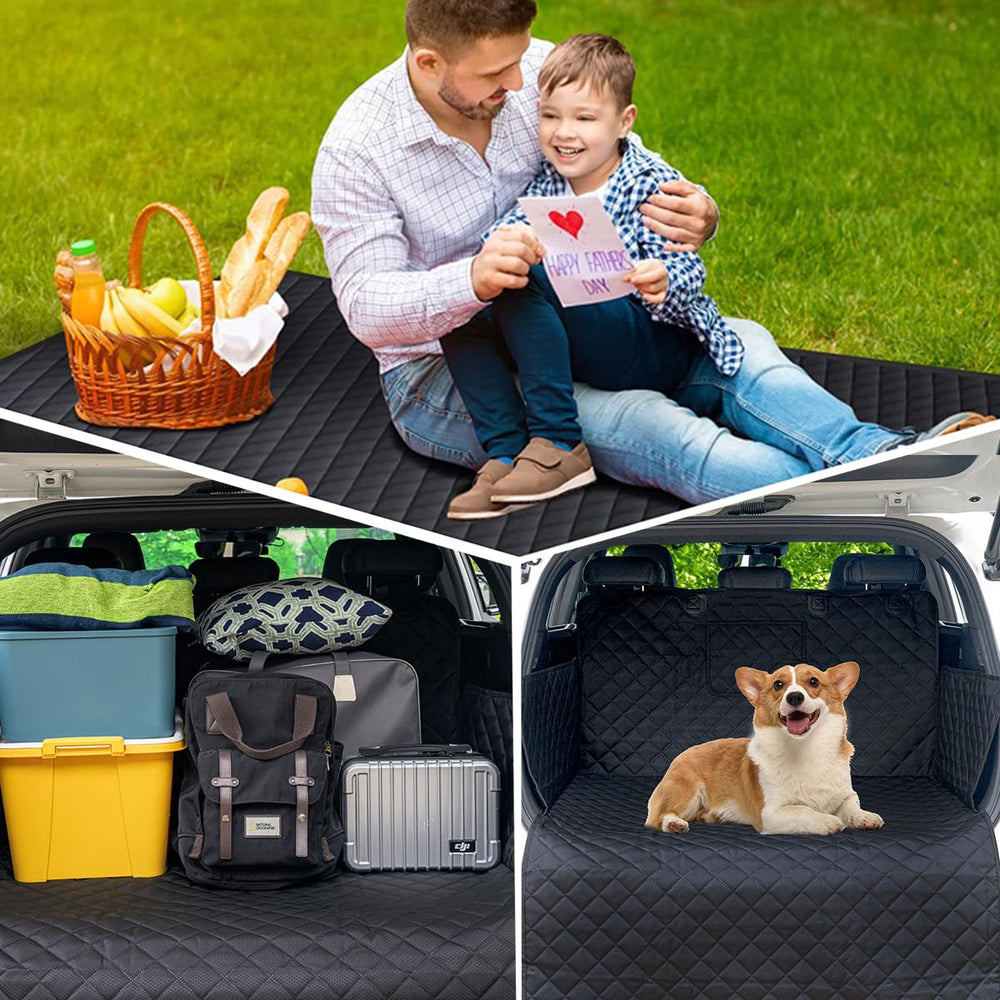 HCCW multipurpose dog cargo mat fits trunk and back seat.