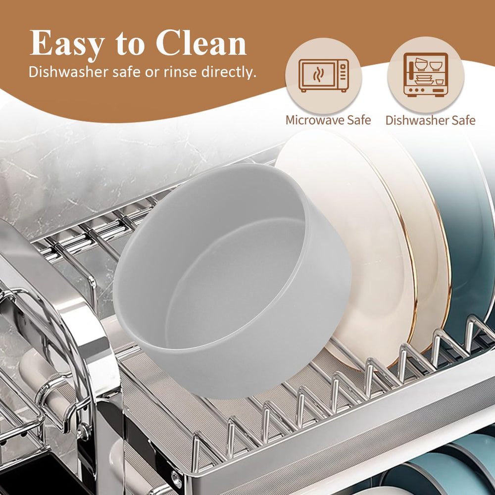 Weighted anti-slip base keeps bowl steady during meals