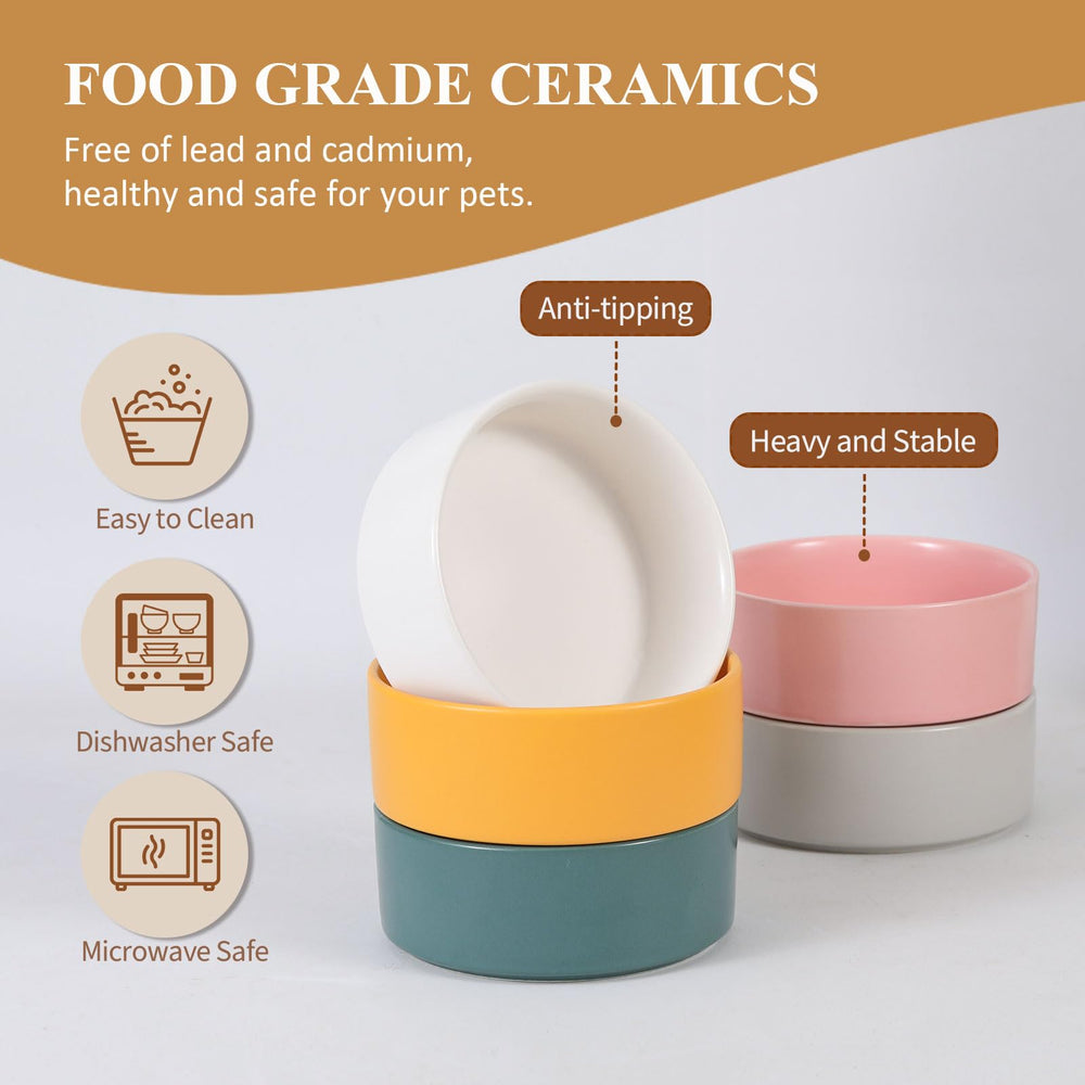 HCHLQLZ non-slip wood stand keeps bowls steady during meals.