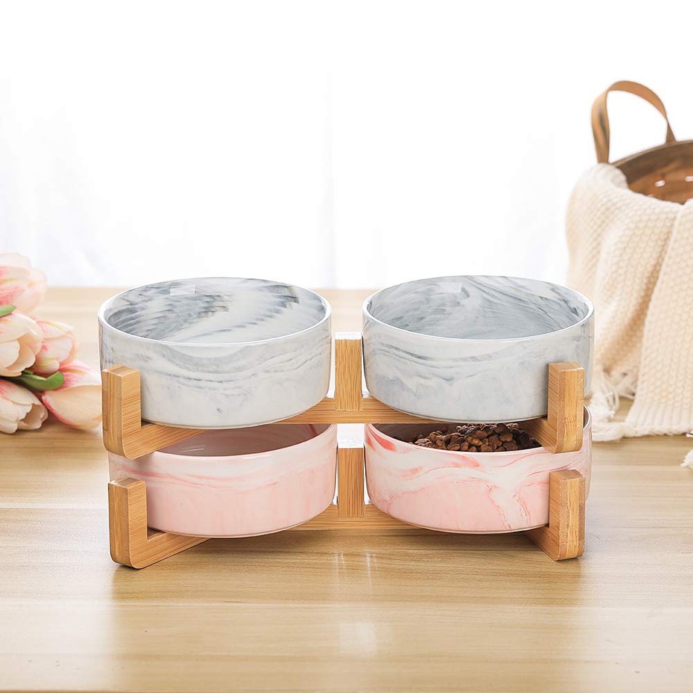 HCHLQLZ 400 ml capacity bowls suit small cats and dogs' portions.
