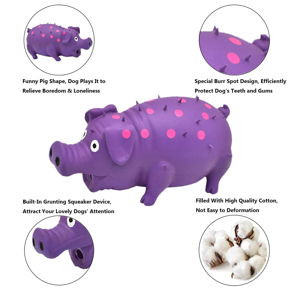 HCHYEY pig toy close-up texture highlights durable latex.
