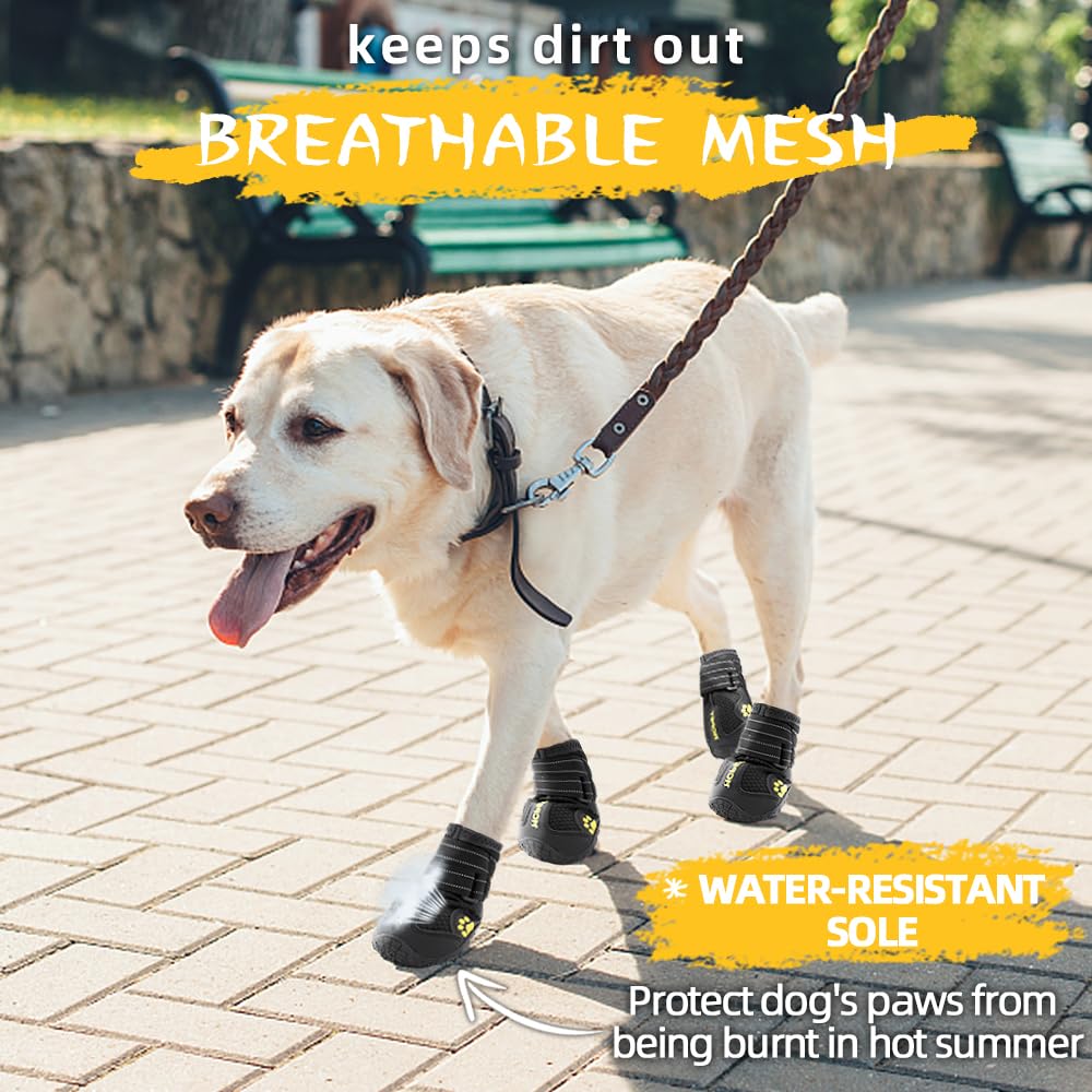 Hcpet boots with reflective straps improve nighttime visibility
