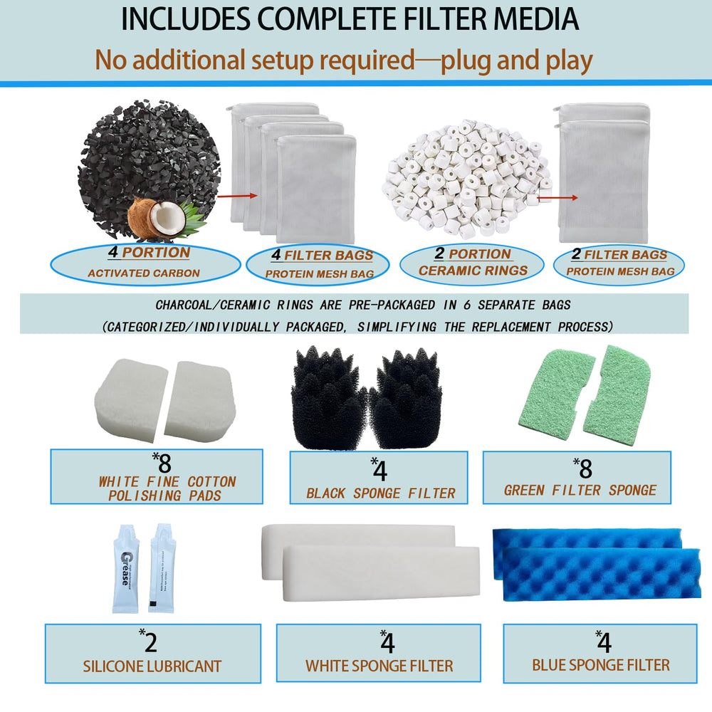 HCPJT 42-pack activated carbon packs improve water clarity by reducing odors, colors, and contaminants.