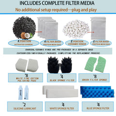 HCPJT 42-pack activated carbon packs improve water clarity by reducing odors, colors, and contaminants.