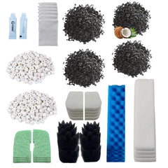 HCPJT 42-pack filter media kit full set for Fluval 406/407 ensures quick setup and reliable filtration.