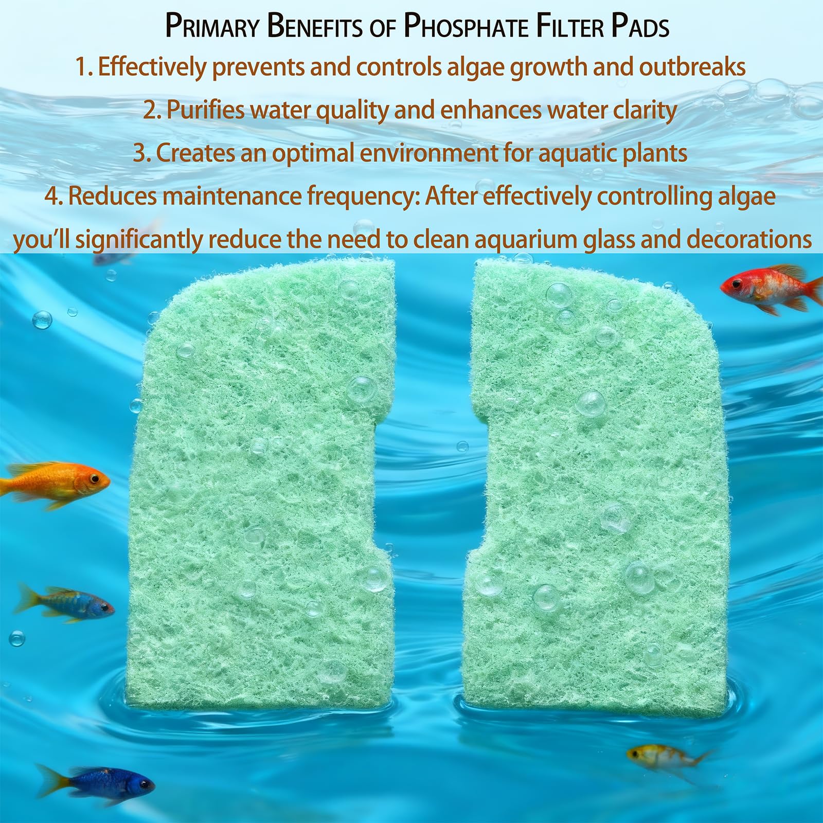 HCPJT 42-pack phosphate sponge helps maintain balance by capturing excess nutrients.
