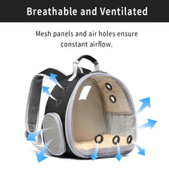 Hcupet Bunny Carrier side mesh panels promote continuous airflow and security.