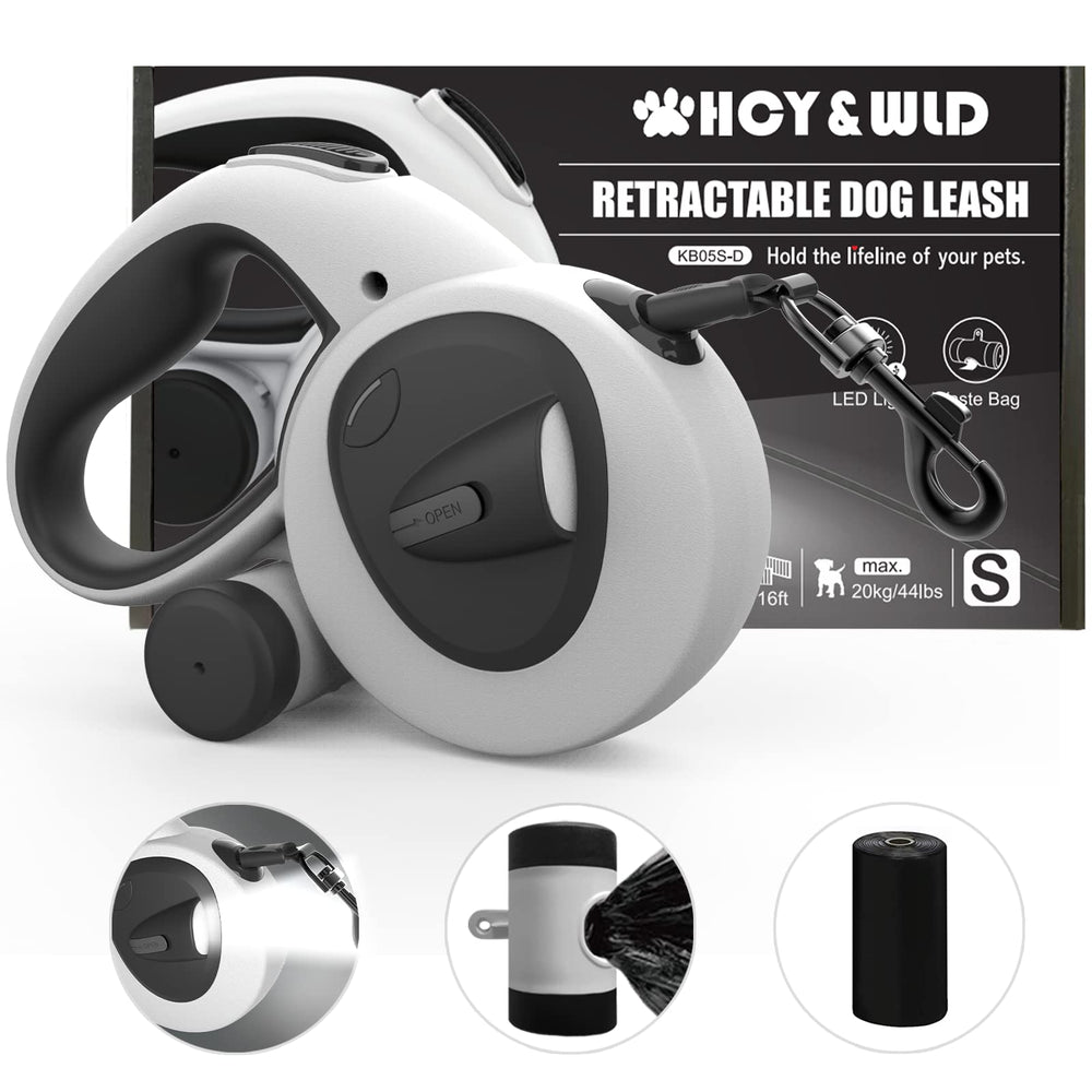 HCY&WLD upgrade 4-in-1 retractable leash with 16 ft reach for safer control