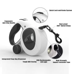 HCYWLD LED light on leash boosts nighttime visibility