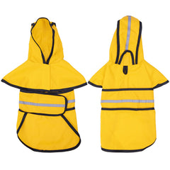 HDE raincoat harness opening allows leash access without removing coat.