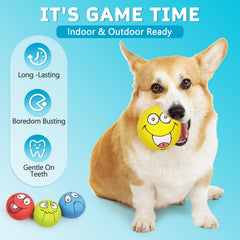 HDSX soft latex squeaky ball is sized for small to medium dogs.