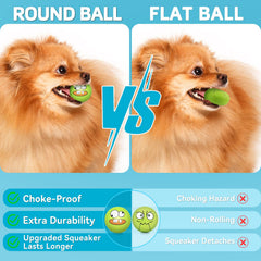 HDSX Squeaky dog ball in blue encourages active play