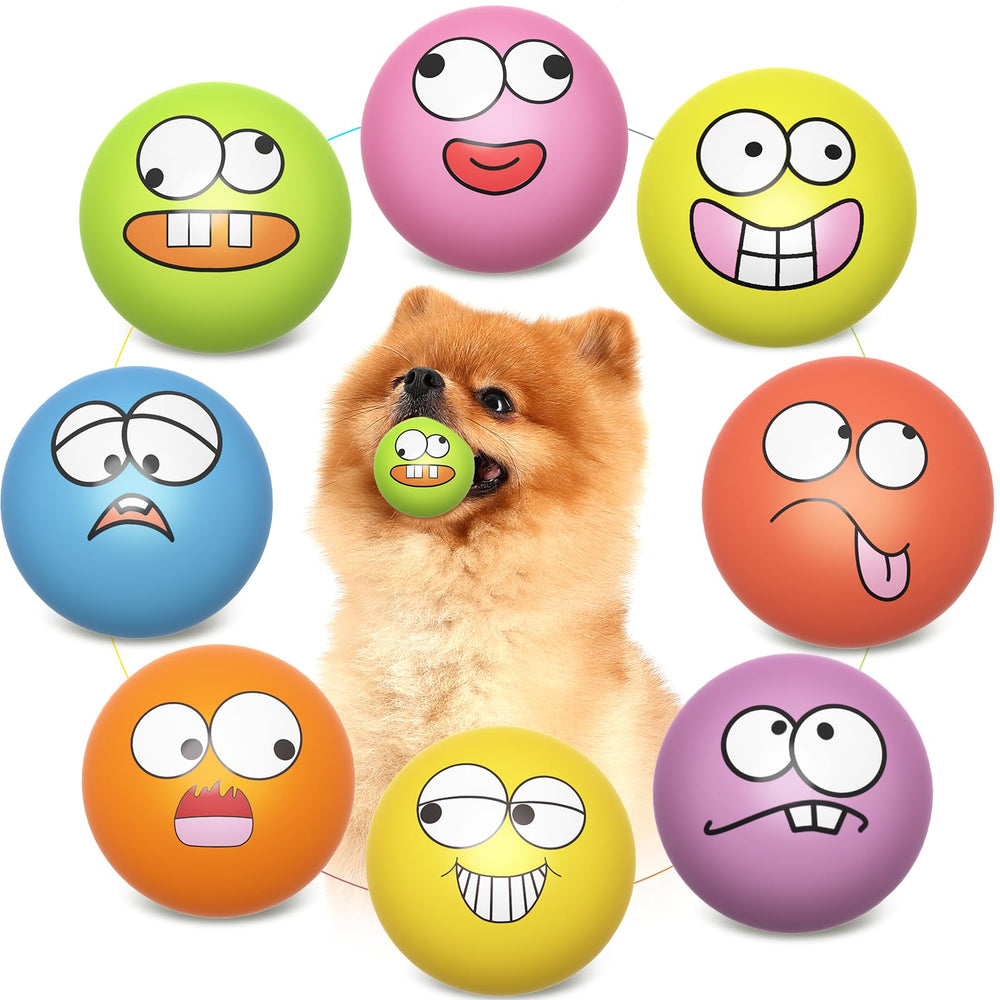 HDSX Squeaky dog ball in orange for fetch and training
