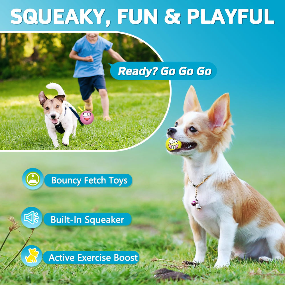 HDSX Squeaky dog ball in yellow adds energy