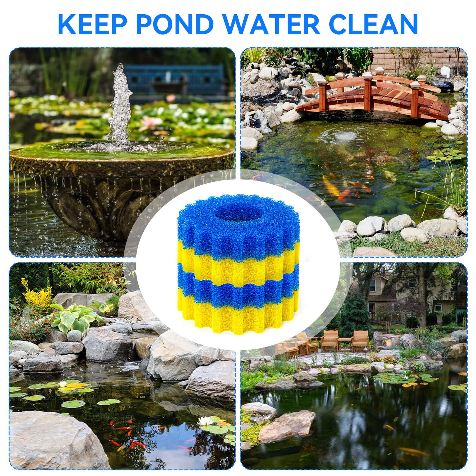 HDWGGD high-porosity sponge design maintains flow and reduces clogs.