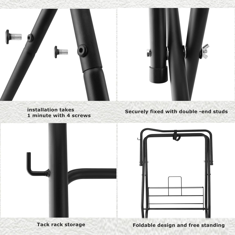 HDYEGY detachable saddle rack offers flexible display and safe storage.