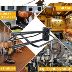 HDYEGY saddle rack image demonstrates space-saving organization in a barn