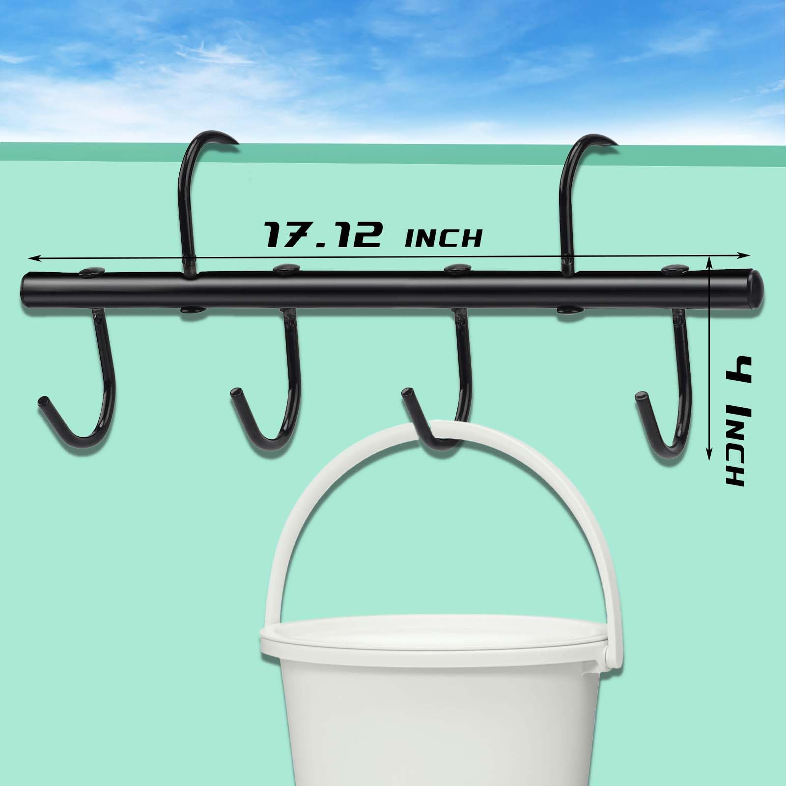 HDYEGY six-hook tack rack showcasing portable, no-drill installation.