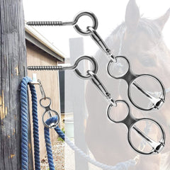 HDYEGY stainless steel horse tie ring closeup shows rugged durability