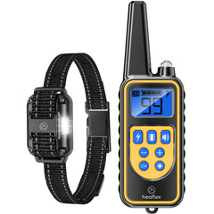 Heaflex dog training collar remote for up to 3300 ft control during training.