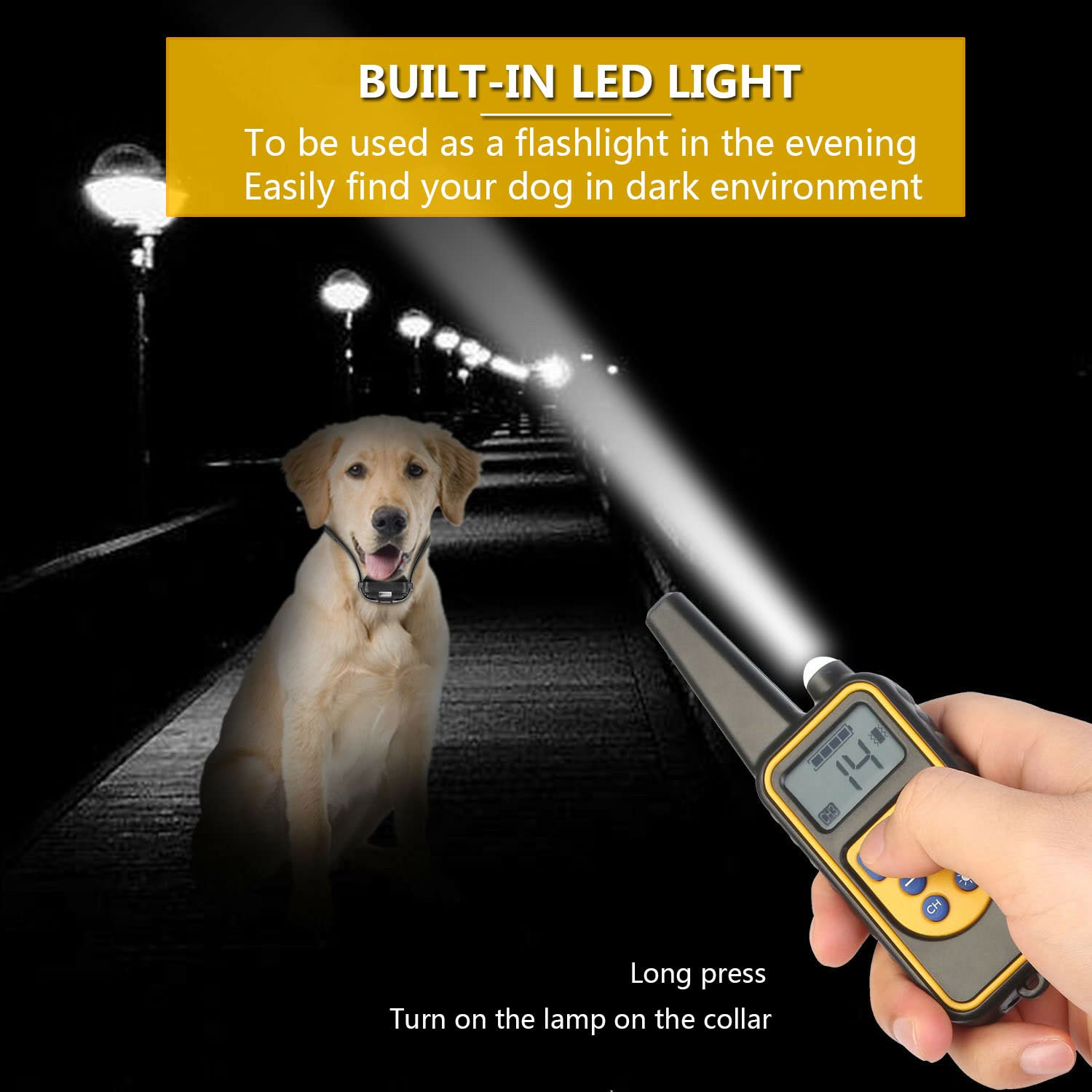 Heaflex collar safe shock mode with adjustable levels.