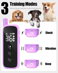 Heaflex training collar showing beep, vibration, and shock modes for customizable cues.