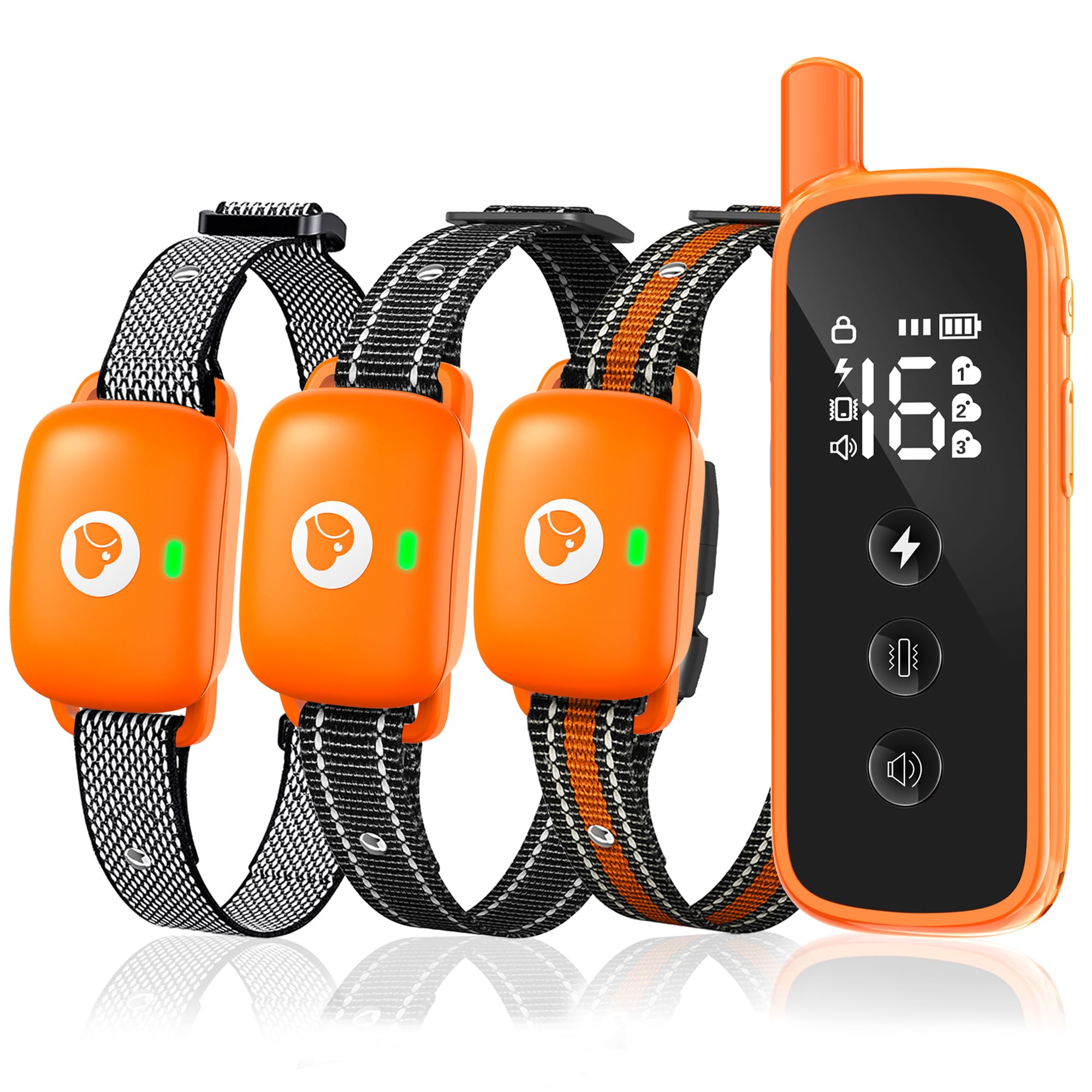 Heaflex dog training collar with orange remote for effective recall training