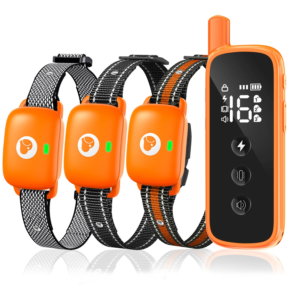 Heaflex dog training collar with orange remote for effective recall training